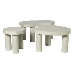 Xenos Bijzettafels-Bijzettafel Karlstad middel - 40x65x55 cm - grijs
