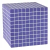 Xenos Bijzettafels-Bijzettafel kubus checks - paars - 30x30x30 cm