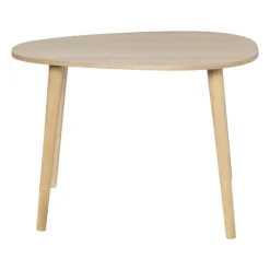 Xenos Bijzettafels-Bijzettafel lund ovaal - naturel - 58x40x40 cm