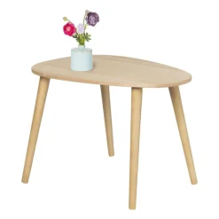 Xenos Bijzettafels-Bijzettafel lund ovaal - naturel - 58x40x40 cm