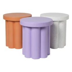 Xenos Bijzettafels-Bijzettafel Malmo - peach - ø40x45 cm
