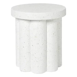 Xenos Bijzettafels-Bijzettafel Malmo - wit - ø40x45 cm