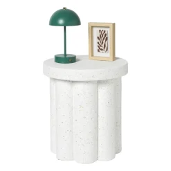 Xenos Bijzettafels-Bijzettafel Malmo - wit - ø40x45 cm