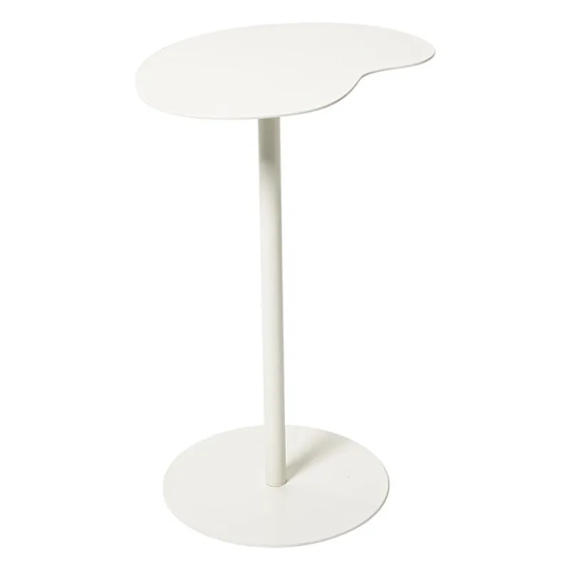 Xenos Bijzettafels-Bijzettafel Mica organisch - wit - 53x35x26 cm