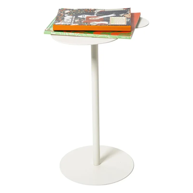 Xenos Bijzettafels-Bijzettafel Mica organisch - wit - 53x35x26 cm