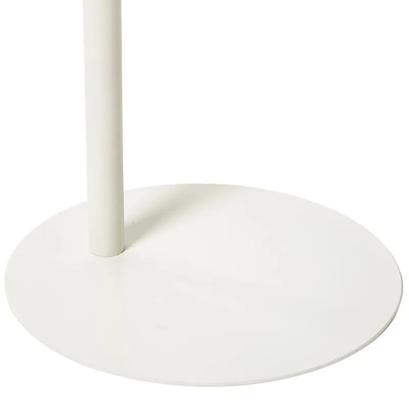Xenos Bijzettafels-Bijzettafel Mica ovaal - wit - 53x35x25 cm