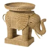 Xenos Bijzettafels-Bijzettafel olifant - rotan - 65x55x45 cm