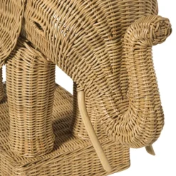 Xenos Bijzettafels-Bijzettafel olifant - rotan - 65x55x45 cm