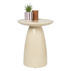 Xenos Bijzettafels-Bijzettafel Paris - beige - ø36x46 cm