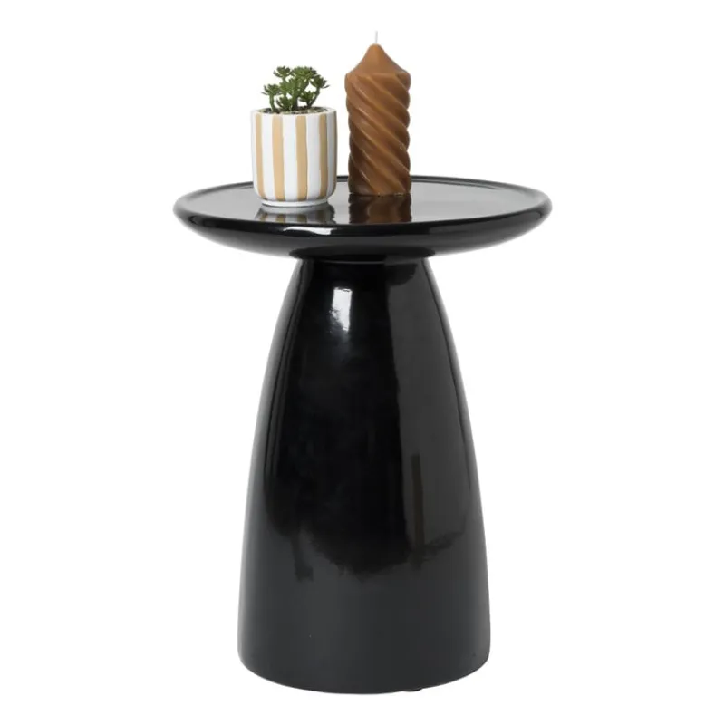 Xenos Bijzettafels-Bijzettafel Paris - zwart - ø36x46 cm