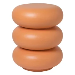 Xenos Bijzettafels-Bijzettafel pop-art bubbles - peach - ø40x50 cm