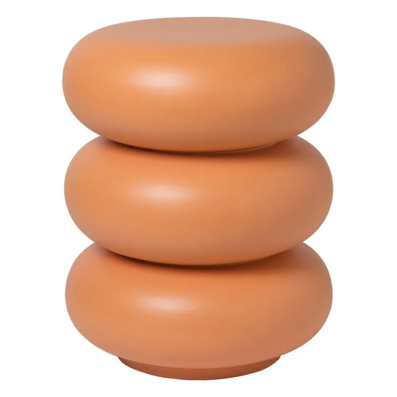 Xenos Bijzettafels-Bijzettafel pop-art bubbles - peach - ø40x50 cm