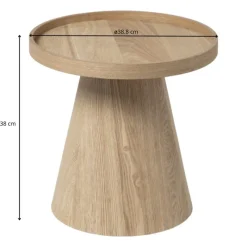 Xenos Bijzettafels-Bijzettafel Rondo klein - naturel - ø38.8x38 cm