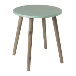 Xenos Bijzettafels-Bijzettafel Salvador - groen/bruin - ø36x41 cm