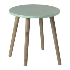 Xenos Bijzettafels-Bijzettafel Salvador - groen/bruin - ø36x41 cm