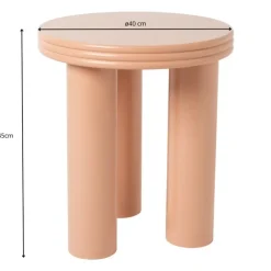 Xenos Bijzettafels-Bijzettafel Stockholm - peach - ø40x45 cm