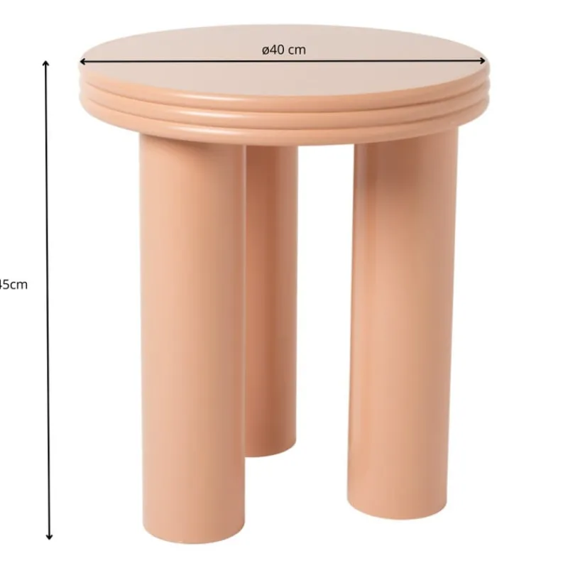 Xenos Bijzettafels-Bijzettafel Stockholm - peach - ø40x45 cm