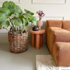 Xenos Bijzettafels-Bijzettafel Stockholm - peach - ø40x45 cm