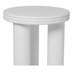 Xenos Bijzettafels-Bijzettafel Stockholm - wit - ø40x45 cm
