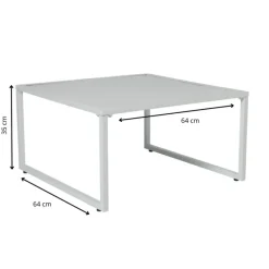 Xenos Bijzettafels-Bijzettafel Tenerife - wit - ø64x35 cm
