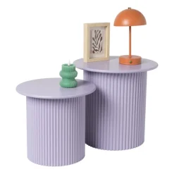 Xenos Bijzettafels-Bijzettafels Oslo - lila - set van 2
