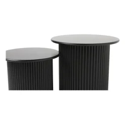 Xenos Bijzettafels-Bijzettafels Oslo - zwart - set van 2