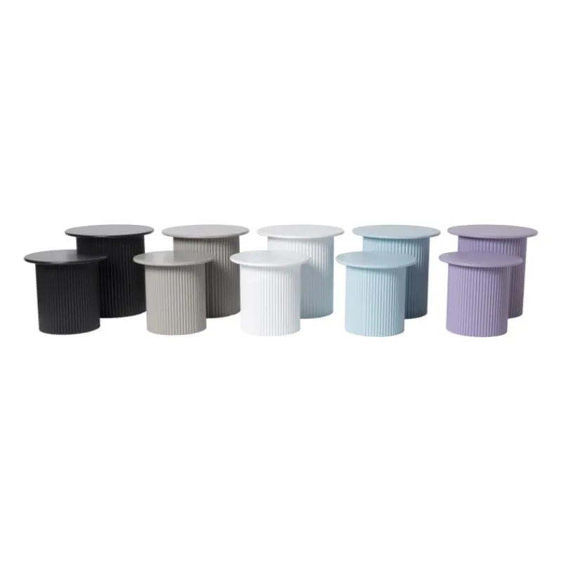 Xenos Bijzettafels-Bijzettafels Oslo - zwart - set van 2