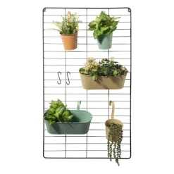 Xenos Plantenbakken|Bloempotten-Bloempot met hengsel - groen - 25x20x14 cm