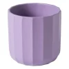 Xenos Bloempotten-Bloempot streep - paars - ø11.5x11 cm