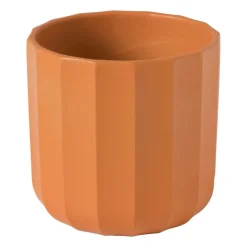 Xenos Bloempotten-Bloempot streep - rood - ø11.5x11 cm