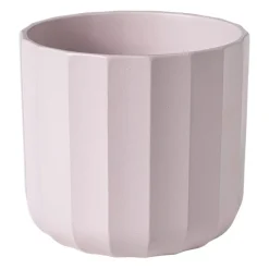 Xenos Bloempotten-Bloempot streep - roze - ø13.5x12.6 cm