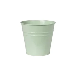 Xenos Bloempotten-Bloempotje ijzer - groen - 10x7x9.5 cm