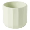 Xenos Bloempotten-Bloempotje streep - groen - ø7x6.5 cm