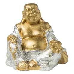 Xenos Boeddha Beelden|Decoratieve Beelden-Boeddha mini - diverse varianten - goudkleurig