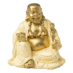 Xenos Boeddha Beelden|Decoratieve Beelden-Boeddha mini - diverse varianten - goudkleurig