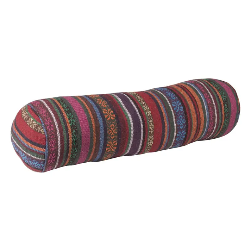 Xenos Kussens-Bolster kussen Mexican - paars - 15x50 cm