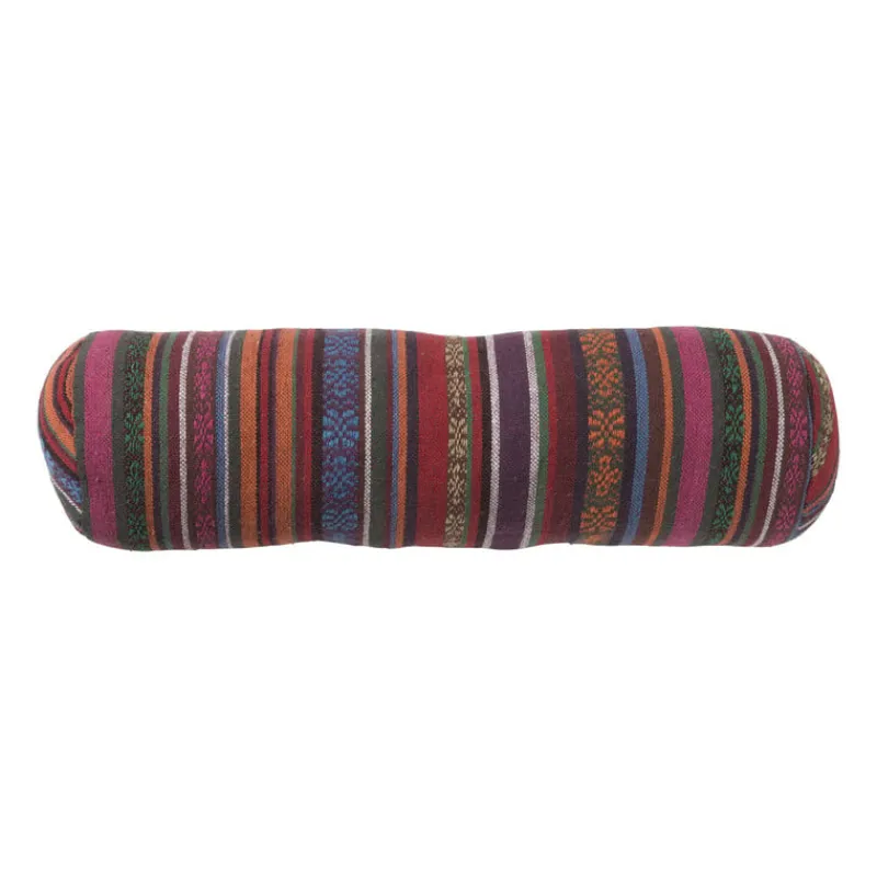 Xenos Kussens-Bolster kussen Mexican - paars - 15x50 cm