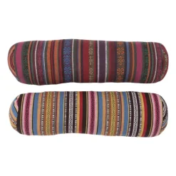 Xenos Kussens-Bolster kussen Mexican - paars - 15x50 cm
