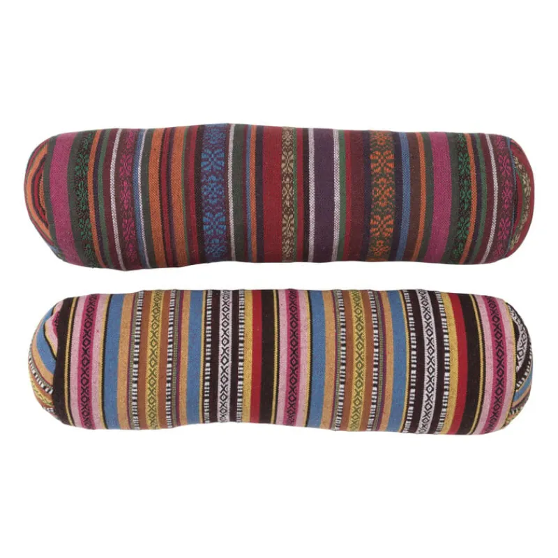 Xenos Kussens-Bolster kussen Mexican - paars - 15x50 cm