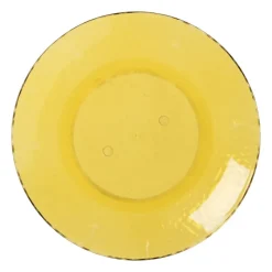 Xenos Buitenservies|Kinderservies-Bord dots - geel - ø20 cm