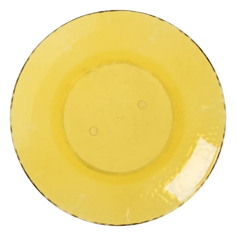 Xenos Buitenservies|Kinderservies-Bord dots - geel - ø20 cm