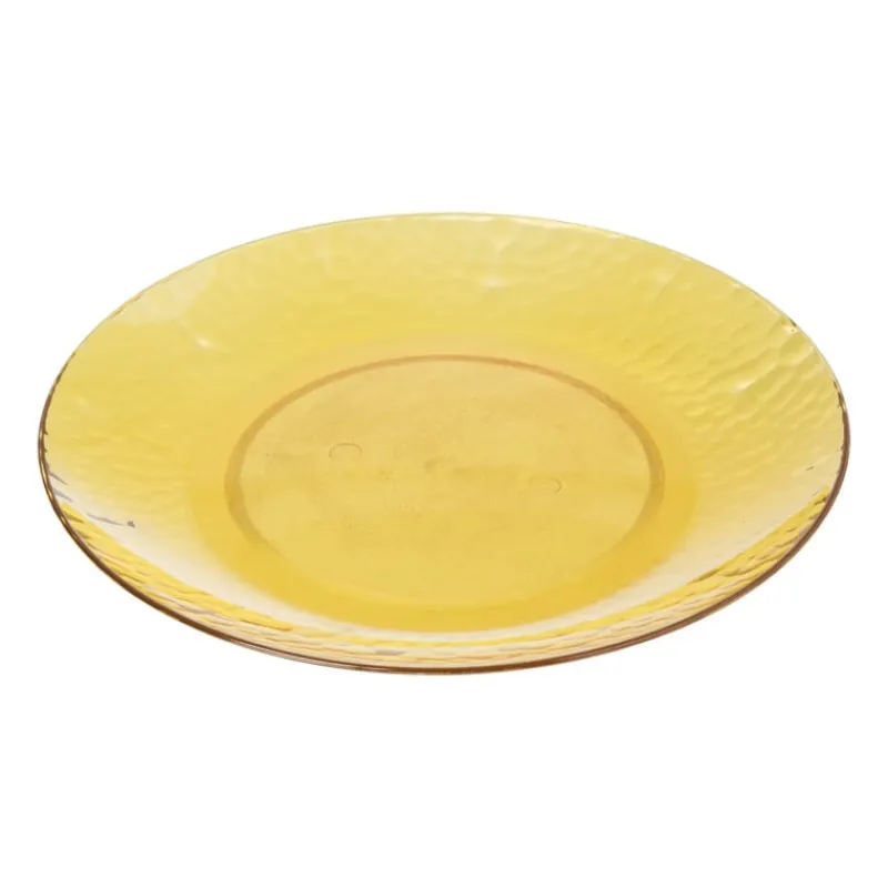 Xenos Buitenservies|Kinderservies-Bord dots - geel - ø20 cm