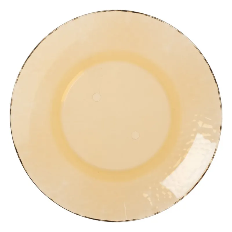 Xenos Buitenservies|Kinderservies-Bord dots - licht oranje - ø20 cm