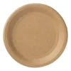 Xenos Wegwerpservies|Buitenservies-Bord kraftpapier - 10 stuks - 18,5 cm