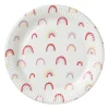 Xenos Wegwerpservies|Kinderfeestjes-Bord Rainbow - set van 8 - ø23 cm