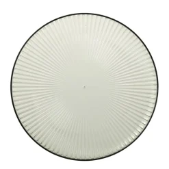 Xenos Borden-Bord streep - groen - ø22x1.5 cm