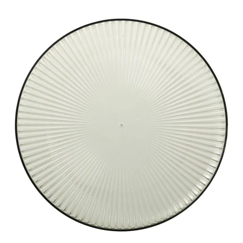 Xenos Borden-Bord streep - groen - ø22x1.5 cm