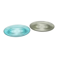Xenos Borden-Bord streep - groen - ø22x1.5 cm