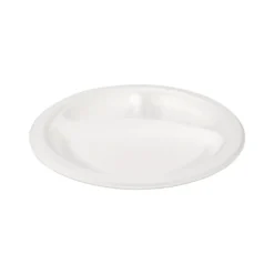 Xenos Wegwerpservies-Borden bagasse met 3 vakken - set van 12 - ø26 cm