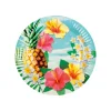 Xenos Wegwerpservies|Kinderfeestjes-Borden tropical - set van 10 - ø23 cm
